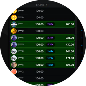 Panel with stats - Melbet Aviator