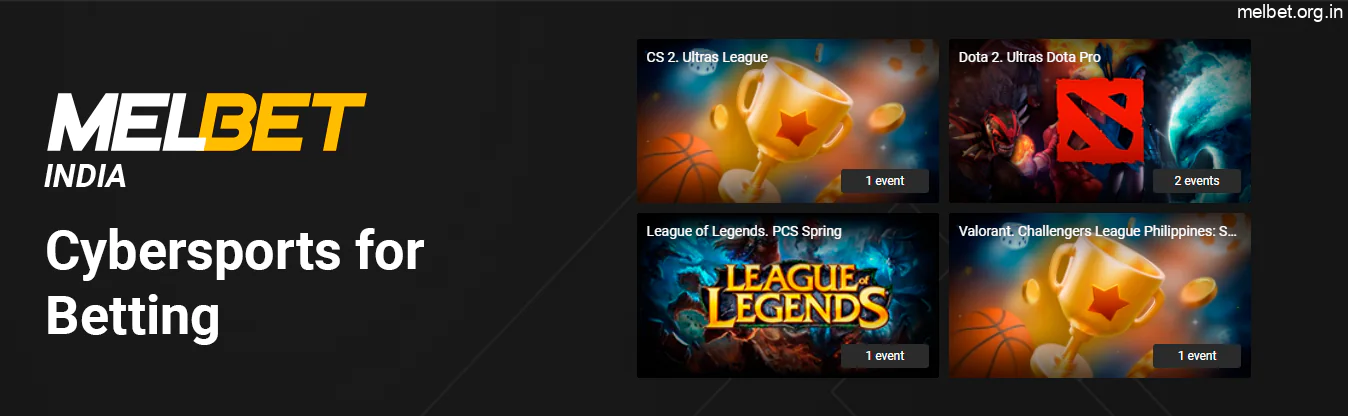 Melbet India Cybersport for Betting